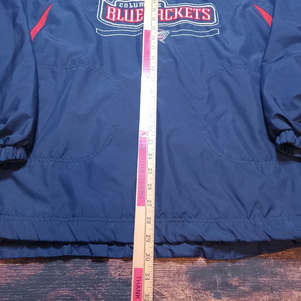 CCM Columbus Blue Jackets Long Sleeve Pullover Windbreaker Men's XL - Picture 8 of 8